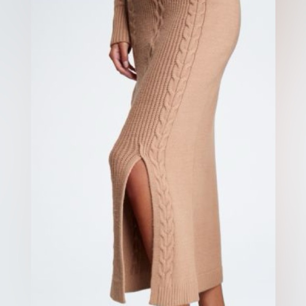 Calvin Klein Women's Cable-Knit Pull-On Midi Skirt Size L - Picture 5 of 9